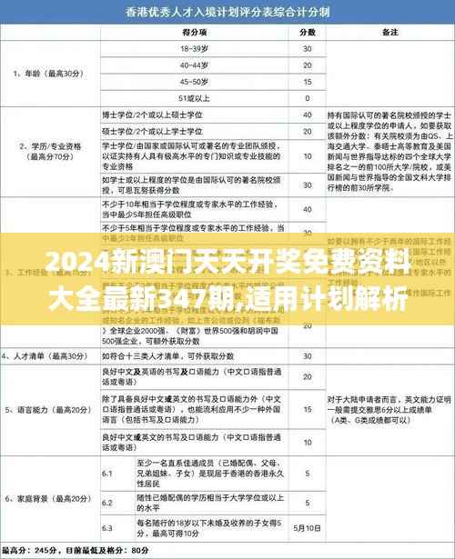 2024新澳门天天开奖免费资料大全最新347期,适用计划解析_精装款2.107