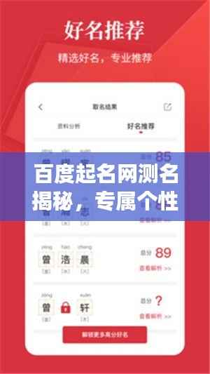 百度起名网测名揭秘,专属个性化命名之旅探索